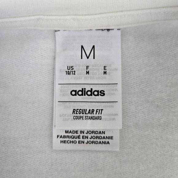 adidas Girls' Embroidered Training Lightweight Long Sleeve Pullover. Off White. - Picture 7 of 8
